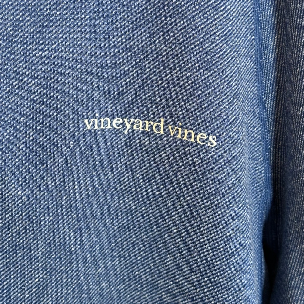 Vineyard Vines Performance 1/2 Zip Pullover Size L Blue Long Sleeve‎ Golf Travel - Picture 6 of 8